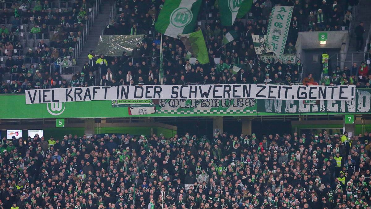 Wolfsburgs Fans wünschen Christian Gentner alles Gute