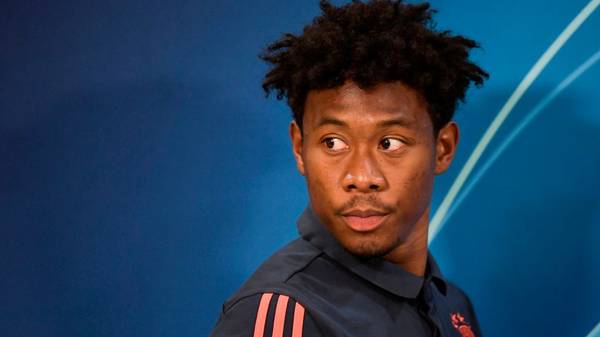Bayern Munich's Austrian defender David Alaba arrives to address a press conference in Athens on October 21, 2019, on the eve of the UEFA Champions League Group B football match against Olympiakos FC at the Karaiskaki Stadium. (Photo by ARIS MESSINIS / AFP) (Photo by ARIS MESSINIS/AFP via Getty Images)