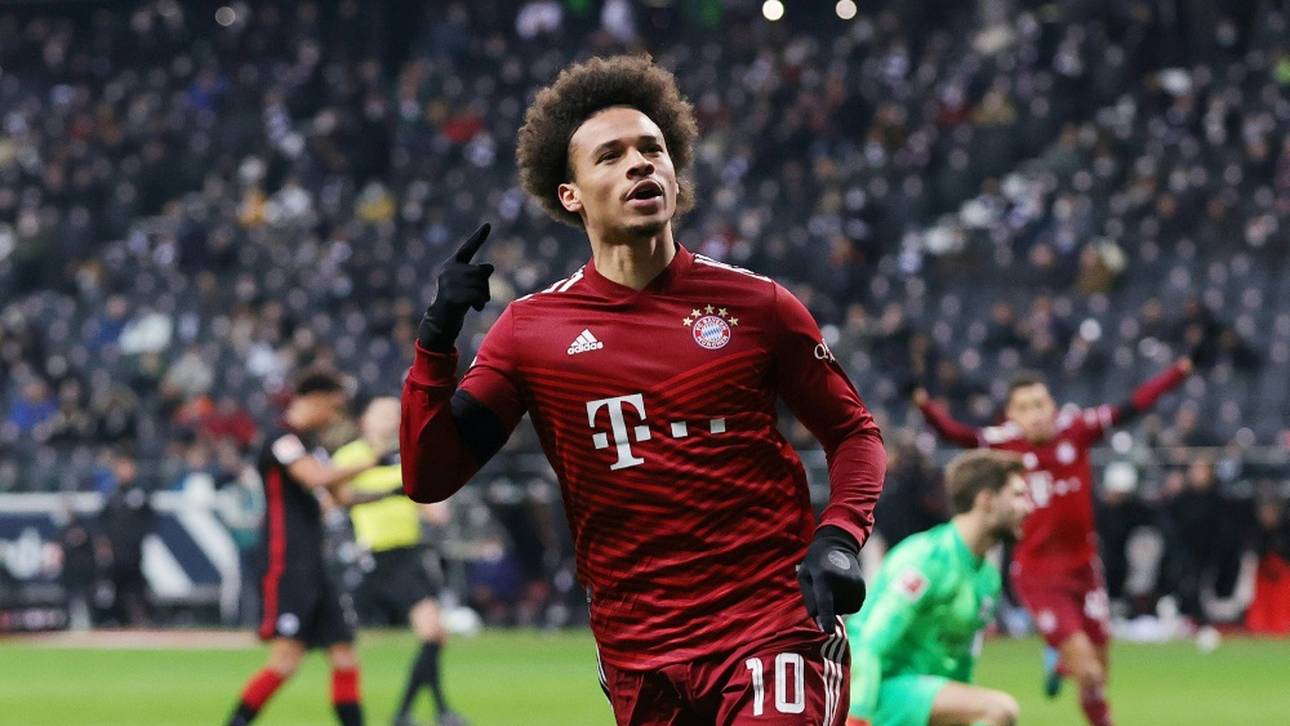 Sane trifft: Bayern gewinnen mit Mühe in Frankfurt