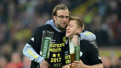 Dortmund's headcoach Juergen Klopp (L) a