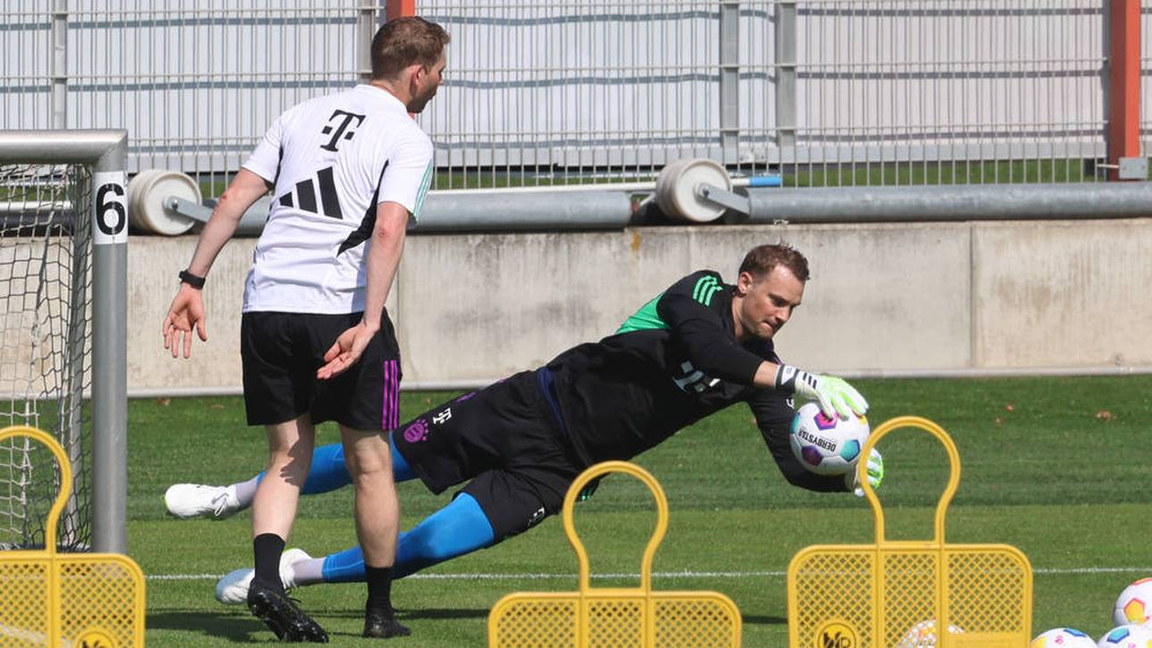 Neuer zurück auf Trainingsplatz