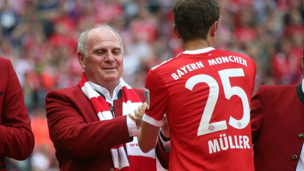 Uli Hoeneß (l.) kann sich ein Engagement von Thomas Müller beim FCB gut vorstellen