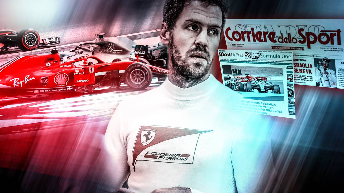 Der Start-Unfall von Ferrari-Pilot Sebastian Vettel in Frankreich ist das große Thema in der Presse. Besonders in England wird der Deutsche scharf kritisiert. Doch auch in Italien hadert man mit seinem Star-Piloten. SPORT1 fasst die Pressestimmen zum Frankreich-GP zusammen