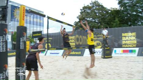 Vizeweltmeister gegen Deutsche Meister: Das Spiel zwischen Julius Thole/Clemens Wickler und den Poniewaz-Brüdern David und Bennet verspricht großes Beachvolleyball. Der Spielbericht.