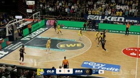 Spiel Highlights zu EWE Baskets Oldenburg - Basketball Löwen Braunschweig