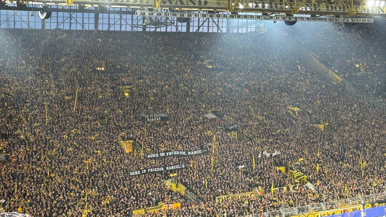 Auf den Bannern stand geschrieben: "Ruhe in Frieden Marcel"