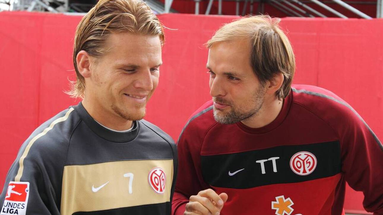 Eugen Polanski (l.) und Thomas Tuchel arbeiteten in Mainz von 2009 bis 2013 zusammen