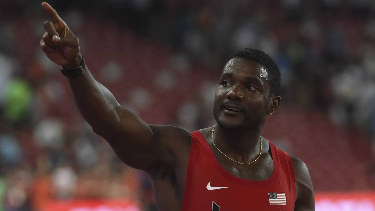 Gatlin müht sich zum Sieg