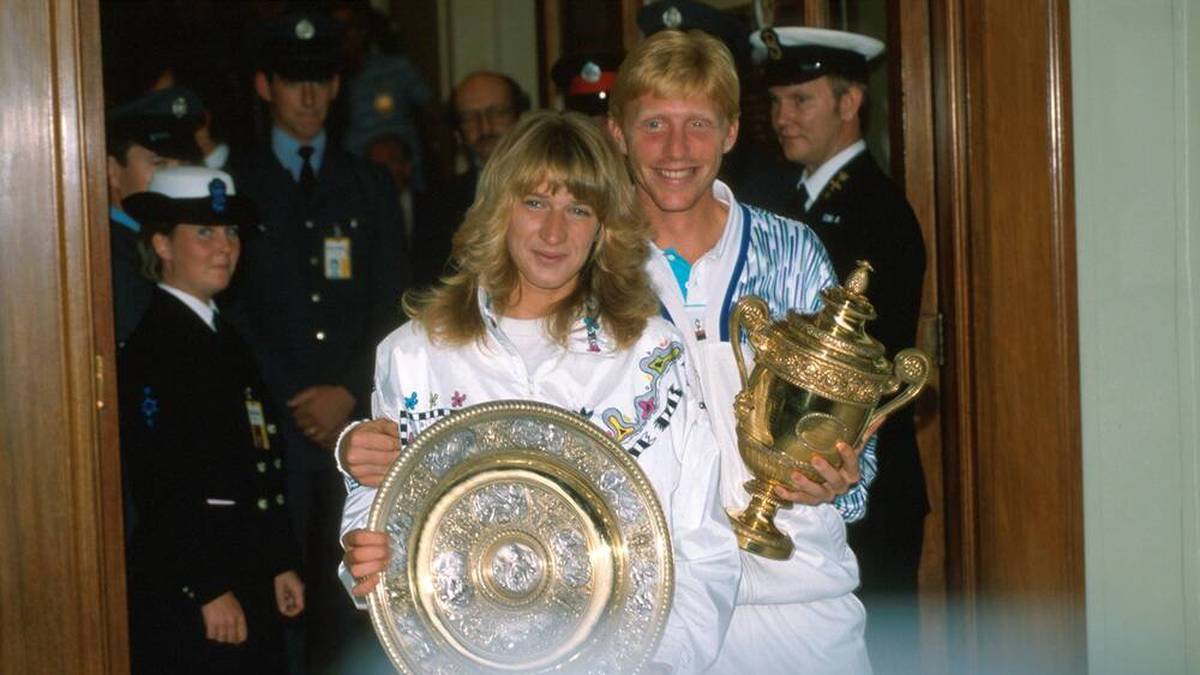 1989 feierten Steffi Graf (l.) und Boris Becker ein deutsches Tennis-Märchen in Wimbledon