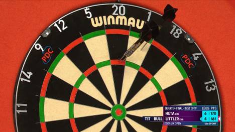 Damon Heta schlägt im Viertelfinale der Darts UK Open Luke Littler in einem Wahnsinns-Match mit 10:8 und steht das erste Mal im Halbfinale.