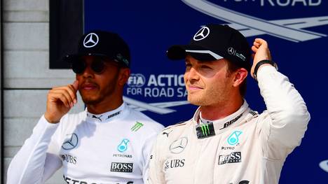 Nico Rosberg (r.) fuhr im Qualifying in Budapest die schnellste Runde in Q3