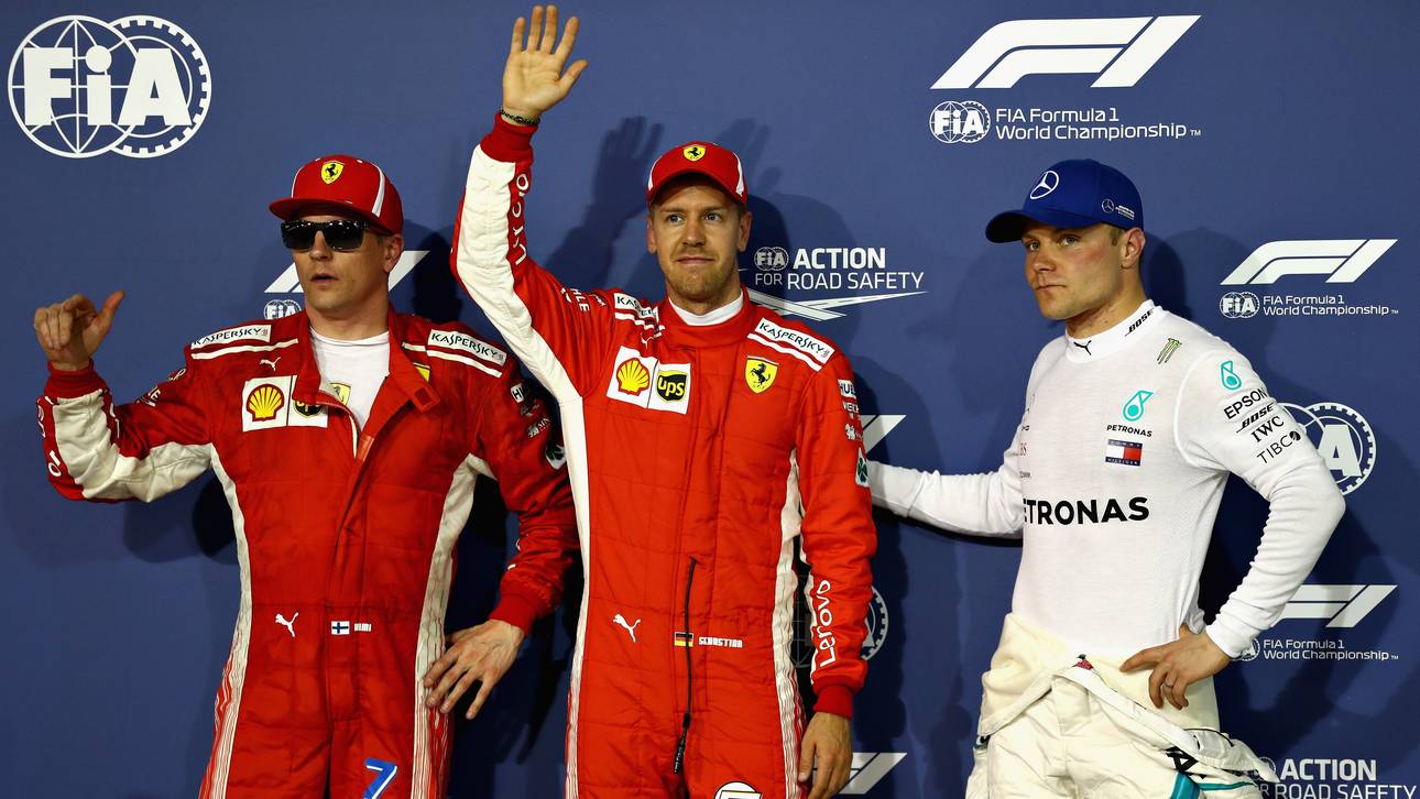 Valtteri Bottas musste sich den beiden Ferrari-Piloten Sebastian Vettel und Kimi Räikkönen geschlagen geben