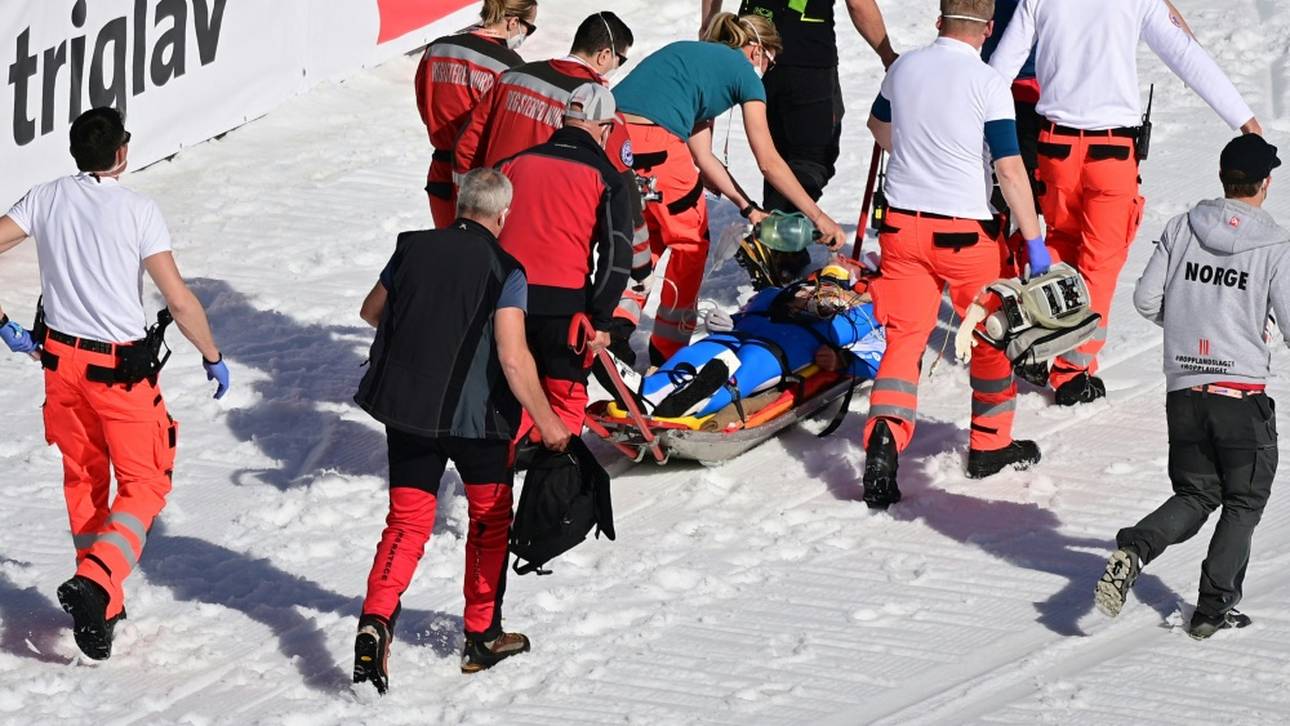 Daniel Andre Tande stürzte in Planica schwer