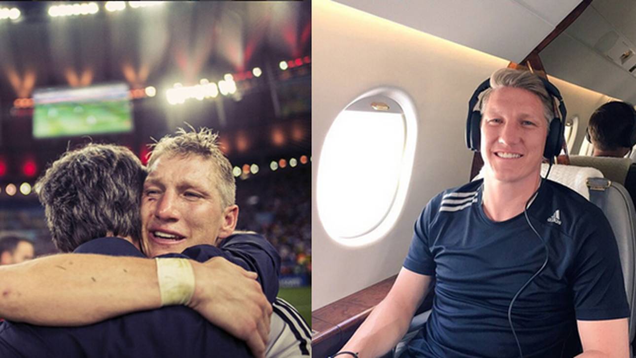 Schweinsteiger über den Wolken