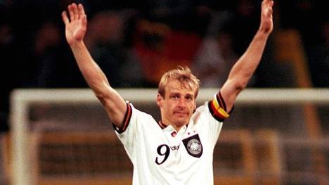 Jürgen Klinsmann führte die deutsche Nationalmannschaft 1996 als Kapitän zum EM-Titel
