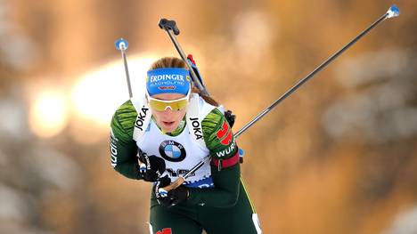 IBU World Cup Biathlon Ruhpolding - Women's Sprint Vanessa Hinz brachte die DSV-Mixed-Staffel als Schlussläuferin auf dem zweiten Platz ins Ziel