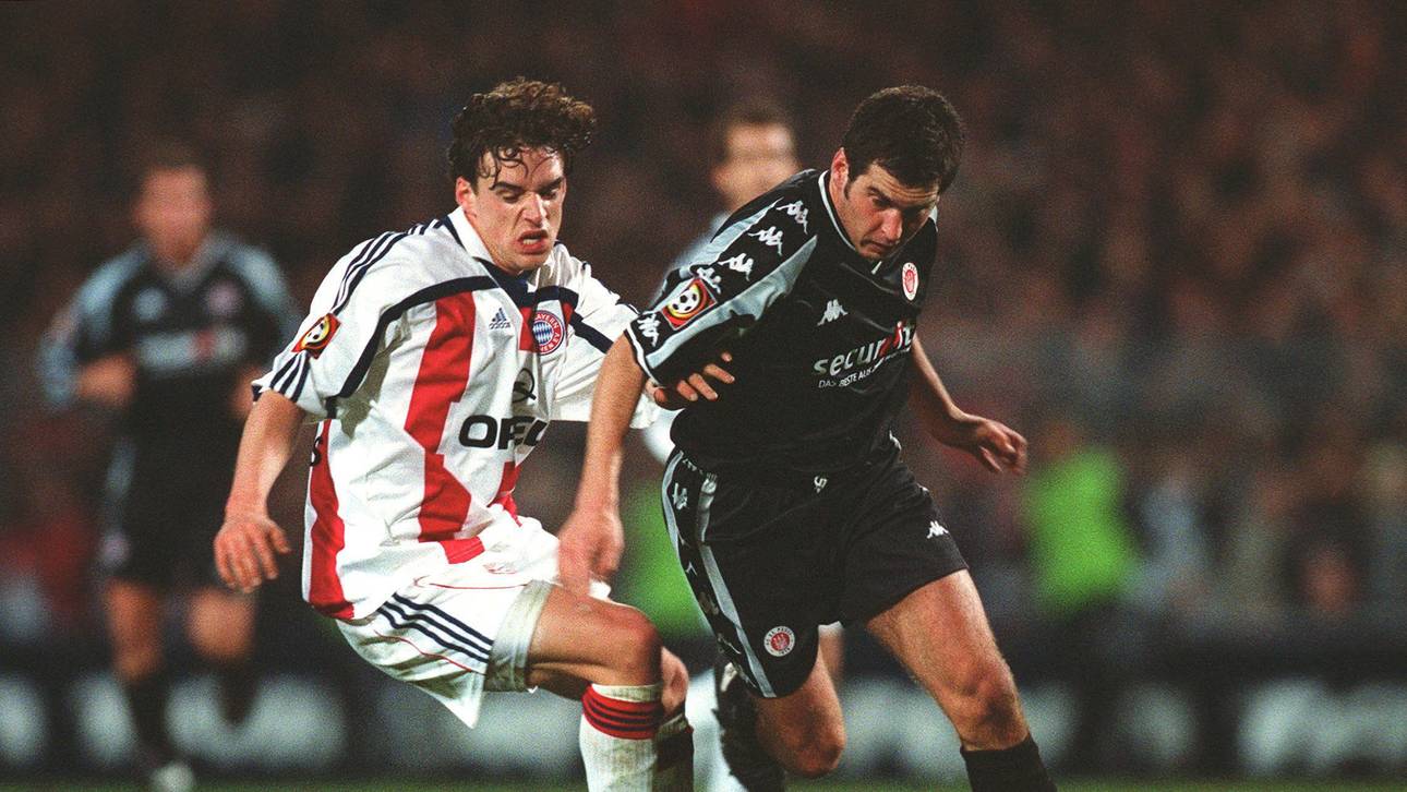 St.- Pauli gewinnt gegen Bayern 2002: Thomas Meggle gegen Owen Hargreaves