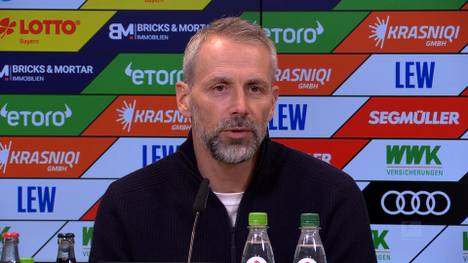 Angesprochen auf die Augsburger Fanproteste wegen des geplanten Investoren-Deals betont RB Leipzigs Trainer Marco Rose, der falsche Ansprechpartner zu sein.
