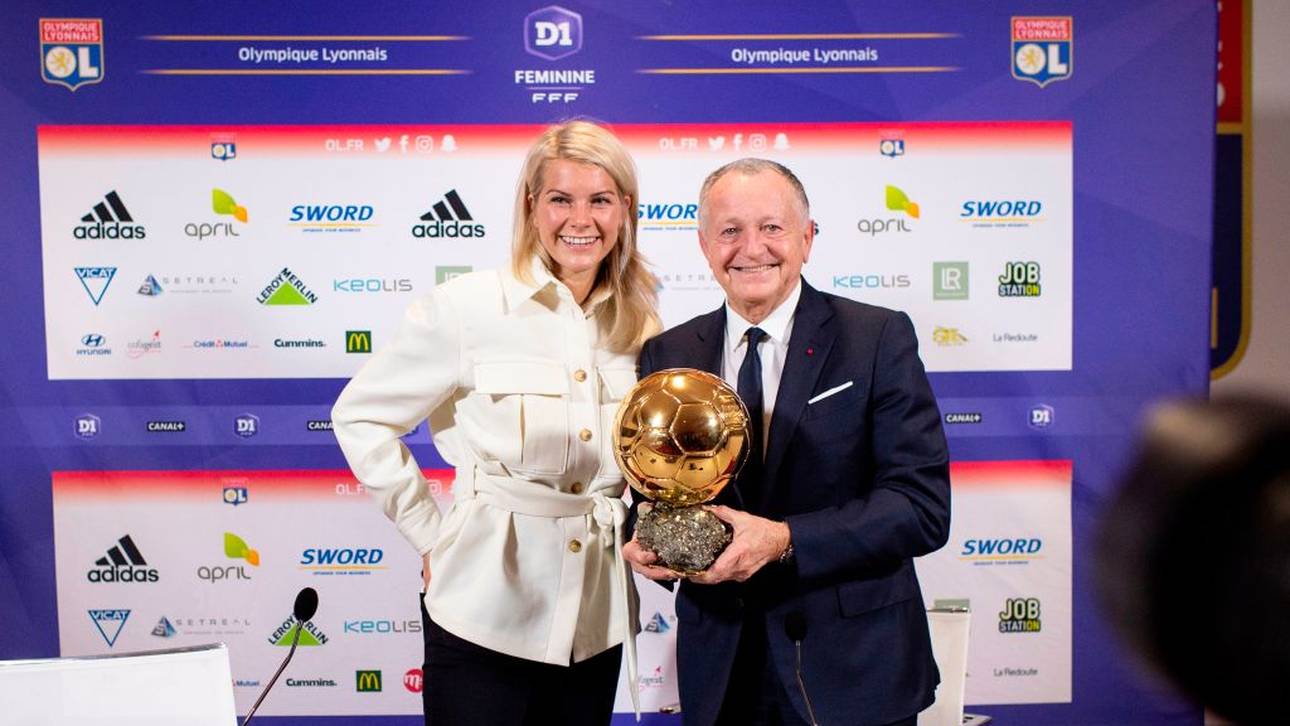 Ada Hederberg mit Präsident Jean-Michel Aulas