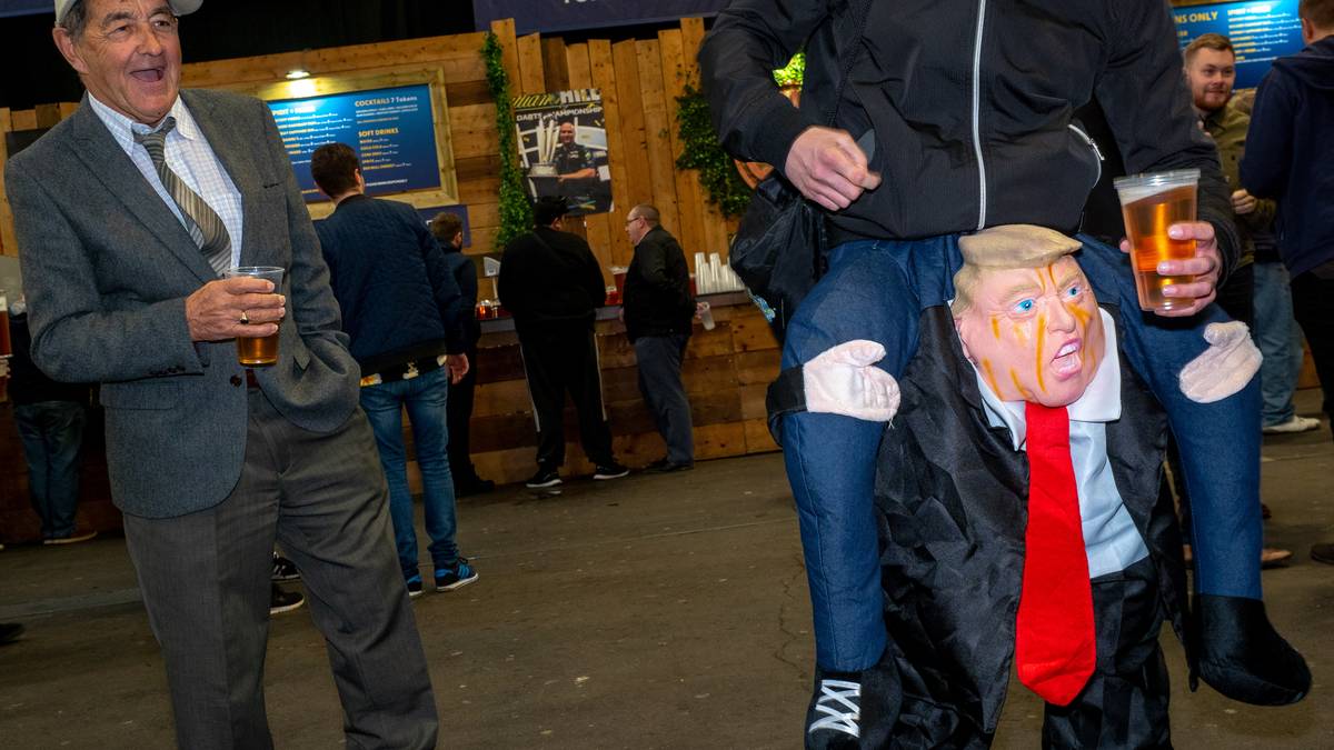 Eine etwas andere Version von US-Präsident Donald Trump hat sich auch in den Alexandra Palace verirrt