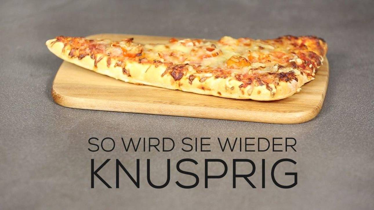 Pizza in der Pfanne aufwärmen