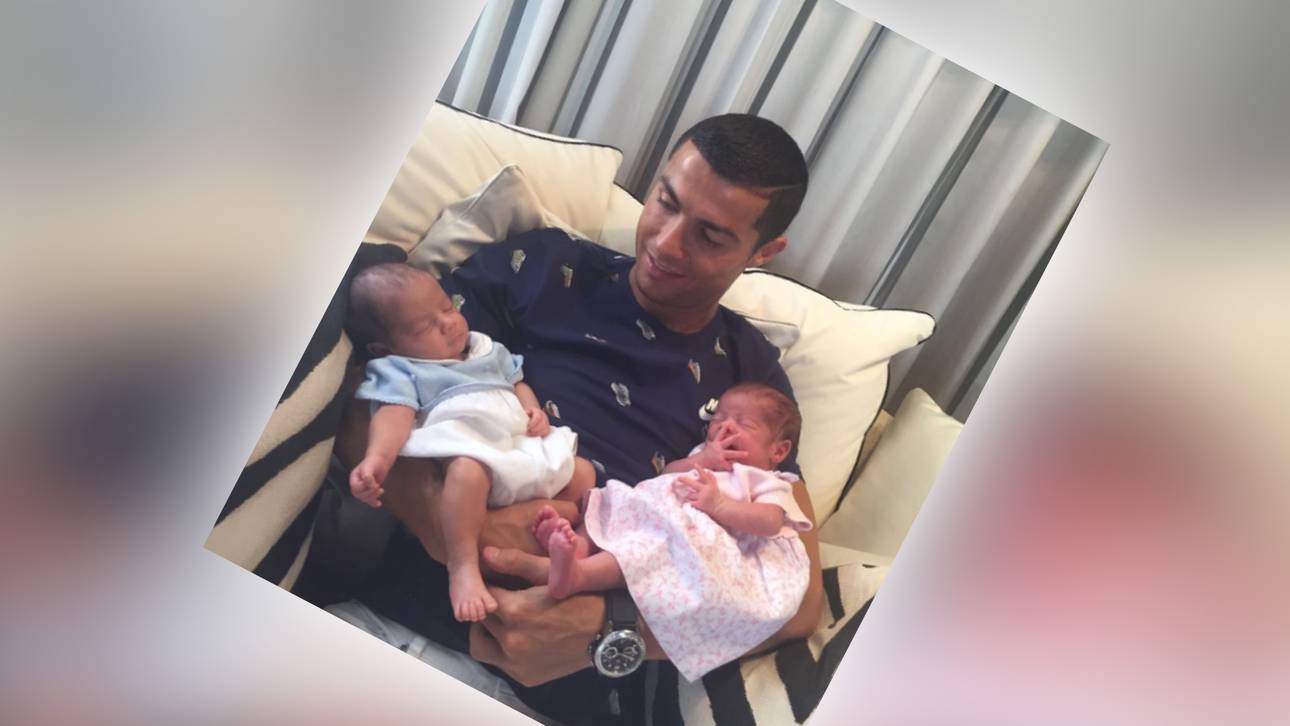 Ronaldo lernt seine Zwillinge kennen