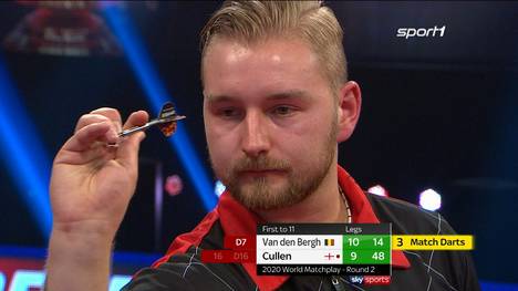 Bei seiner ersten Teilnahme beim World Matchplay zieht der Belgier Dimitri Van den Bergh in das Viertelfinale ein. Er bezwingt Joe Cullen hauchdünn mit 11:9.