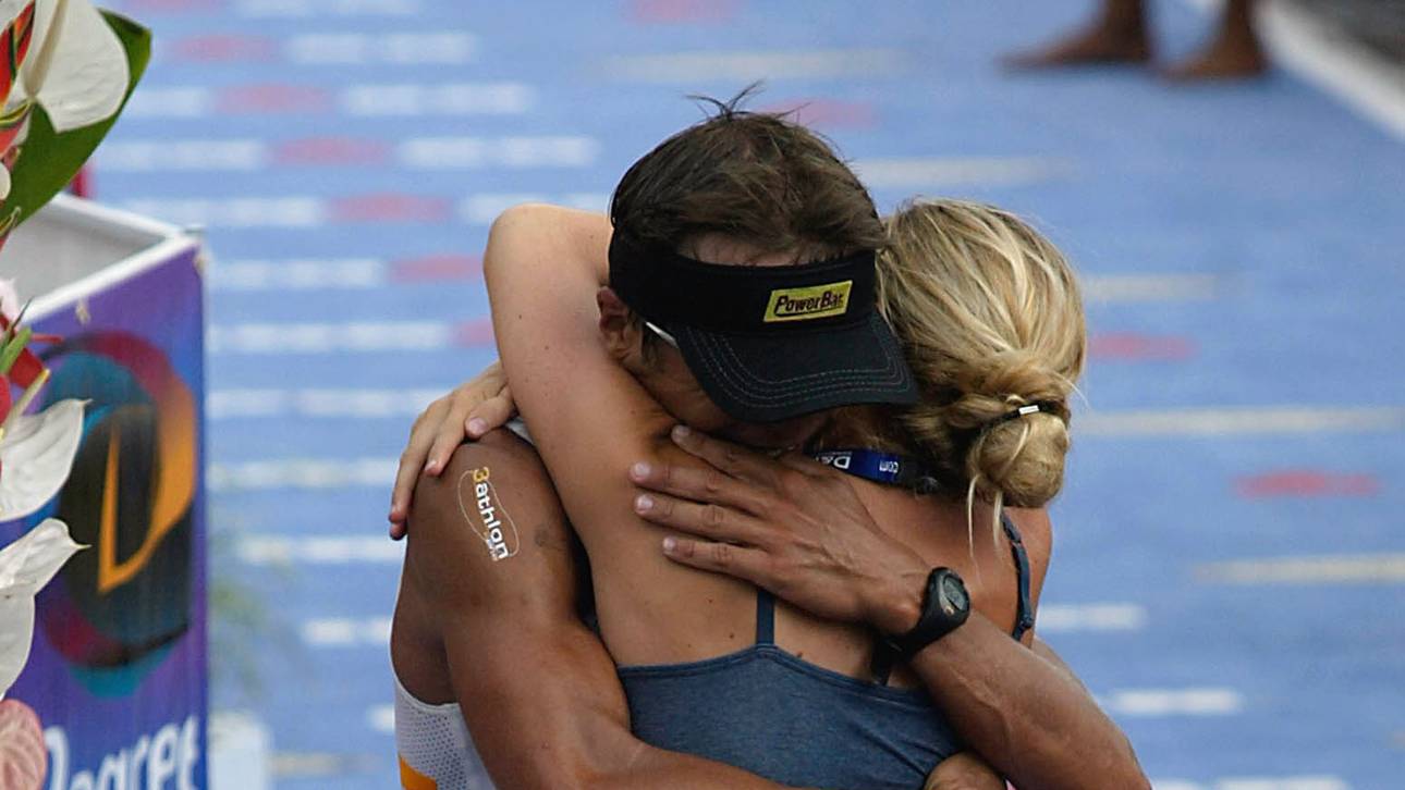 Normann Stadler mit seiner Freundin Sarah Horn. Der Mannheimer gewann zweimal den Ironman Hawaii