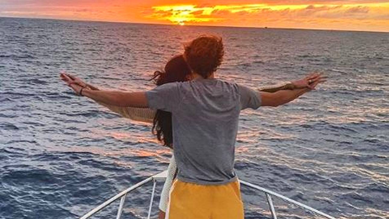 Die Tennis-Stars im Urlaub