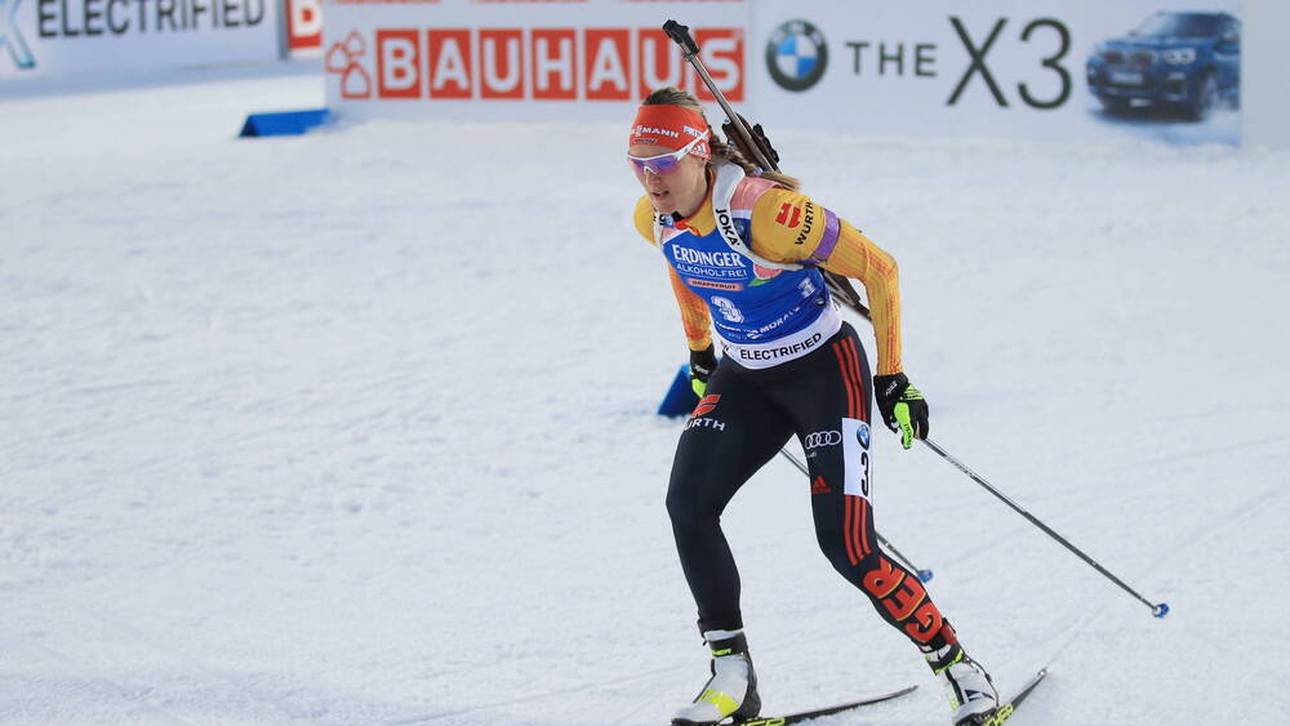Deutsche Biathletinnen weit zurück