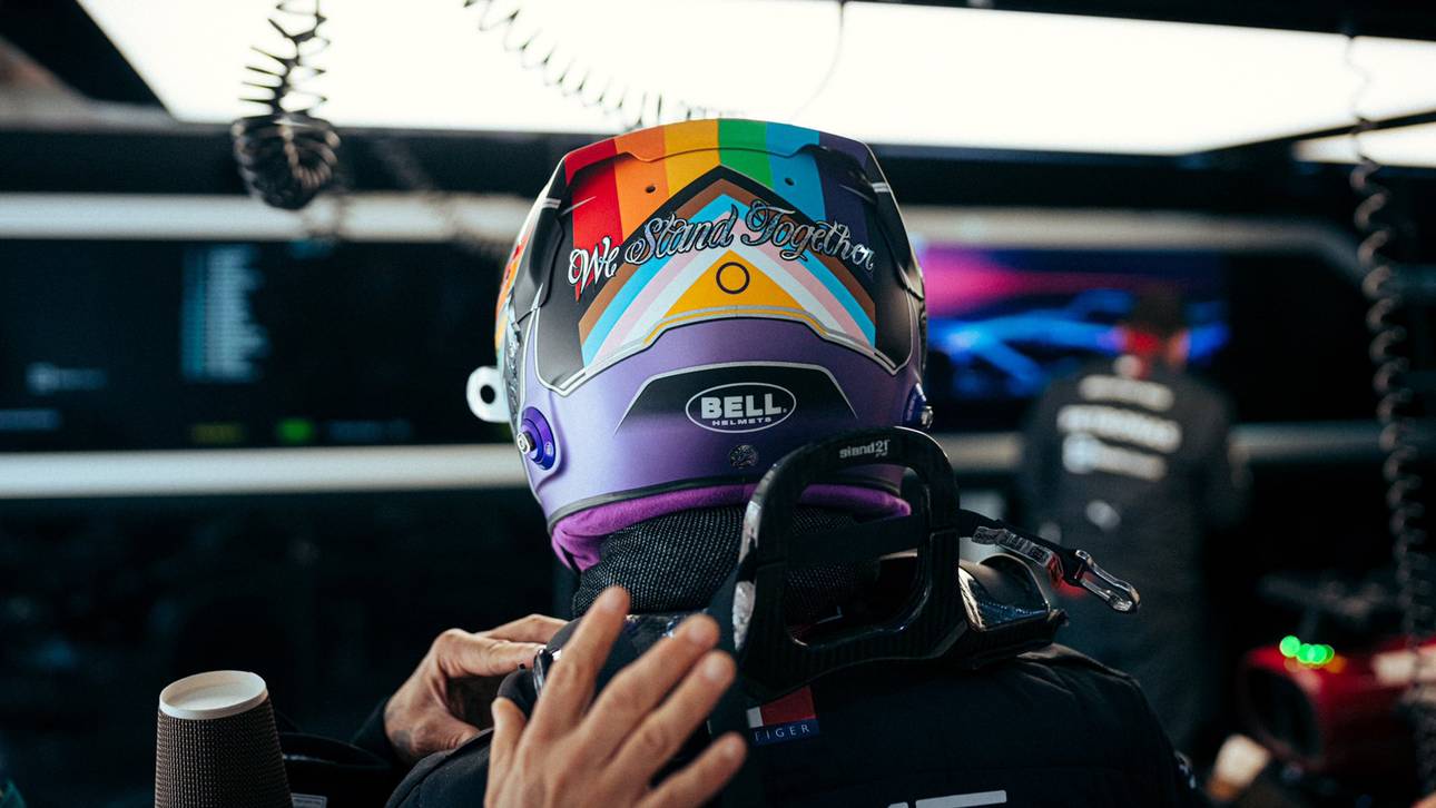 Hamilton provoziert mit Regenbogen-Helm