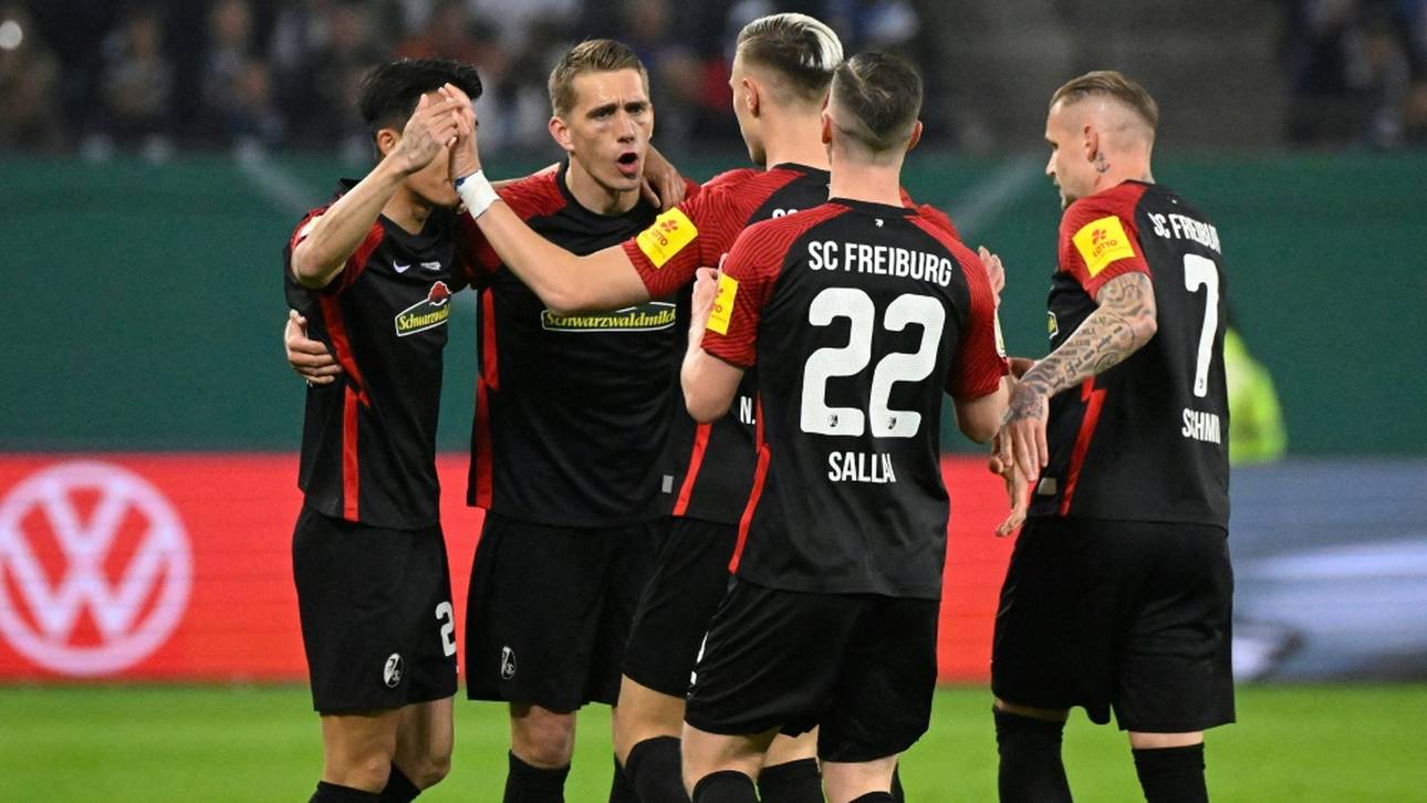 Stadt Freiburg feiert SC nach Pokalfinale
