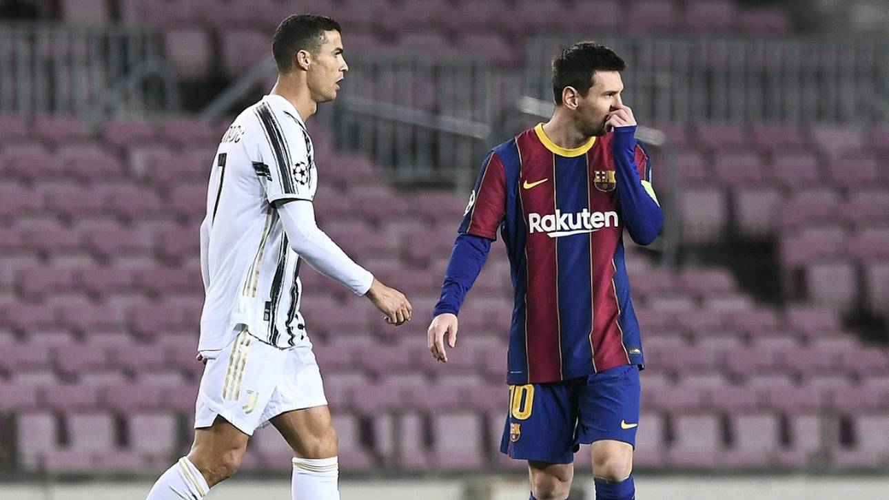Superstars Messi und Ronaldo am Schachbrett