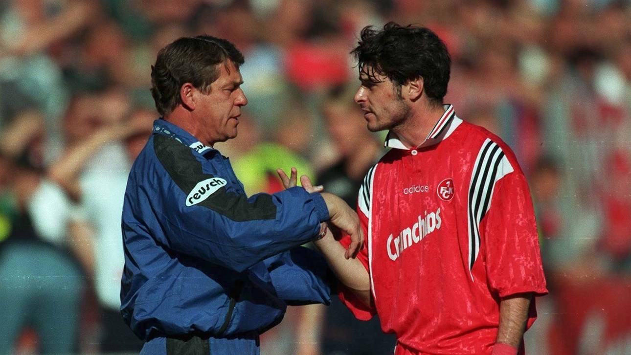 Ciriaco Sforza (r., mit Otto Rehhagel) kaufte der FC Bayern gleich zweimal