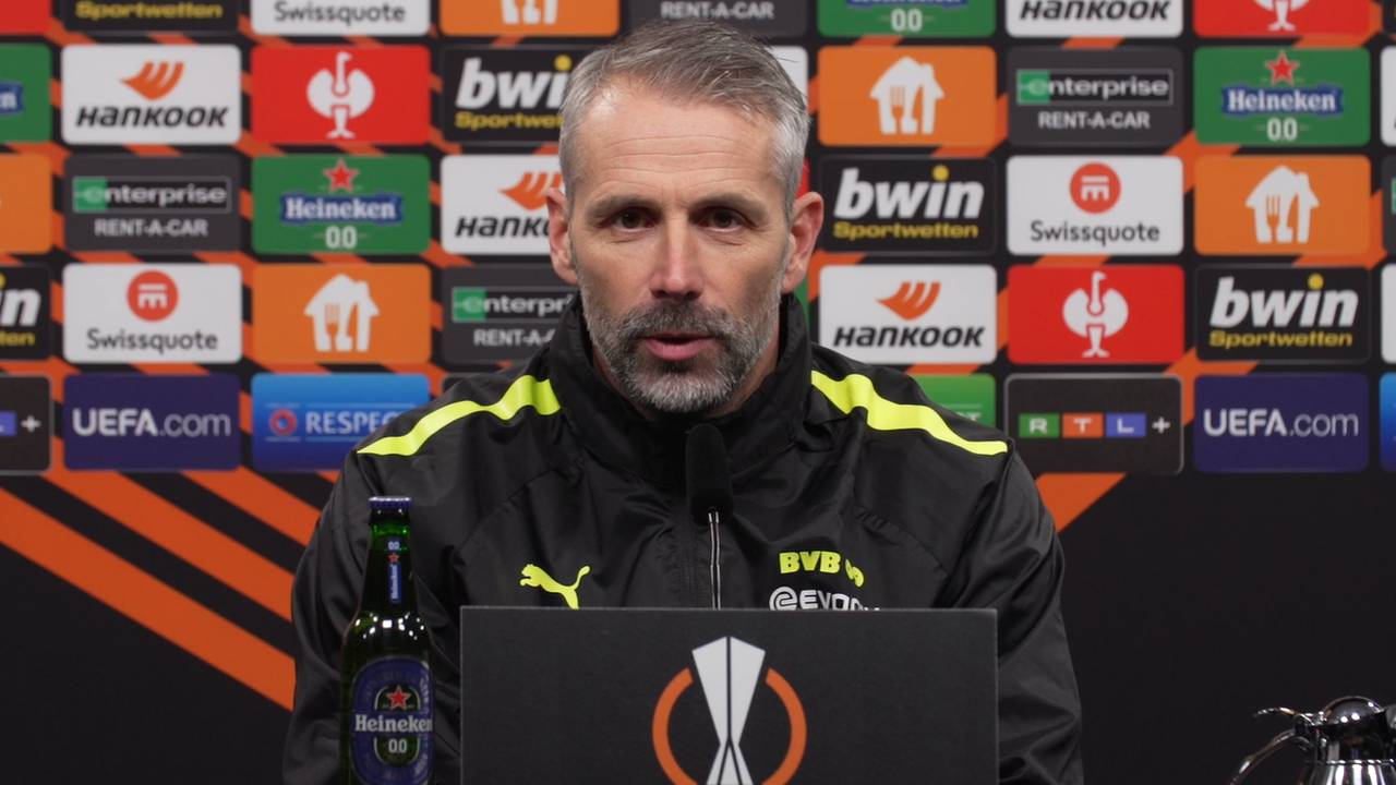 Marco Rose nach der Niederlage des BVB gegen Glasgow in der Europa League