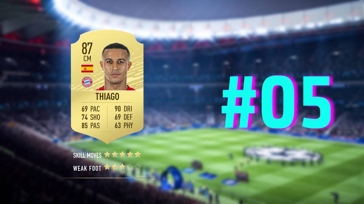 PLATZ 5: Thiago (FC Bayern München) - 87