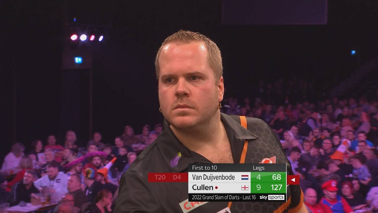 Grand Slam of Darts: Joe Cullen schlägt Dirk van Duijvenbode mit 10:4