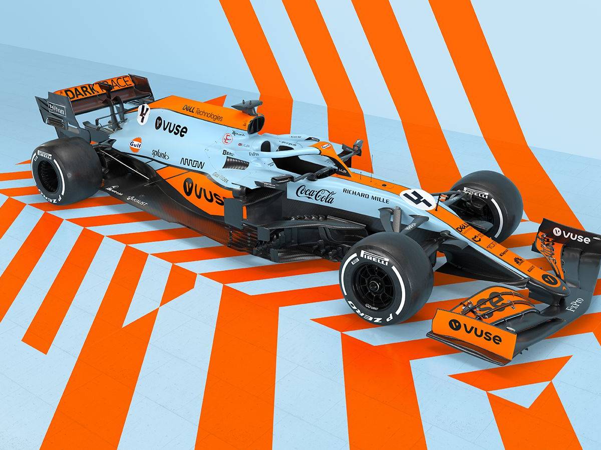 Formel 1 Mclaren Fahrt In Monaco Mit Neuer Lackierung In Gulf Farben