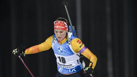 Denise Herrmann verpasste im ersten Sprint von Kontiolahti das Podest deutlich
