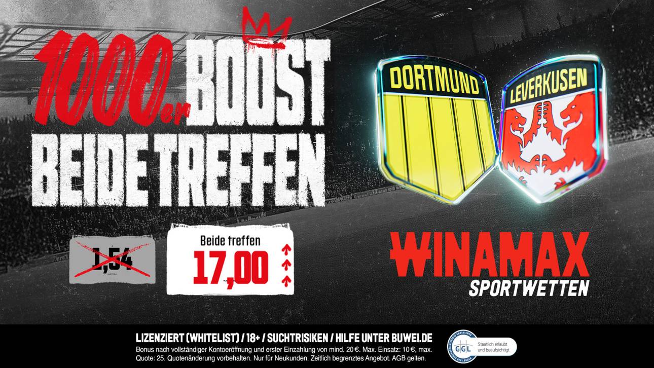 Borussia Dortmund gegen Bayer Leverkusen Quotenboost bei Winamax – 11.04.