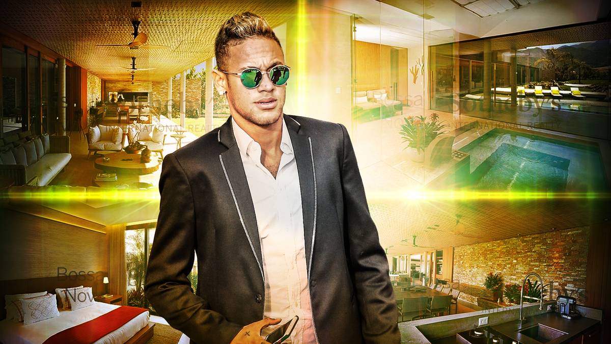 NEYMAR: ...das er sich in seinem Heimatland Brasilien gegönnt hat. Stolze neun Millionen Euro ließ sich der Angreifer sein neues Domizil kosten