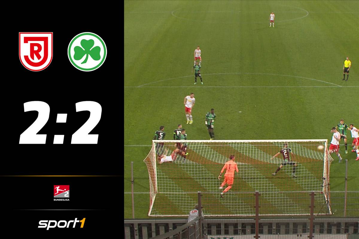 Greuther Fürth muss weiter auf den ersten Auswärtssieg der Saison warten. Aus Regensburg nimmt das Kleeblatt nach Rückstand aber immerhin einen Punkt mit.