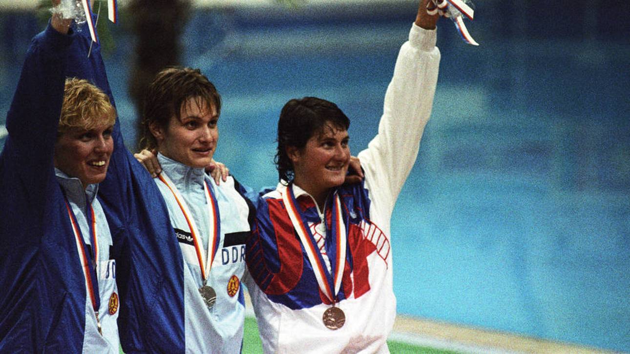 Kathleen Nord (l.) bei den Olympischen Spielen 1988 in Seoul