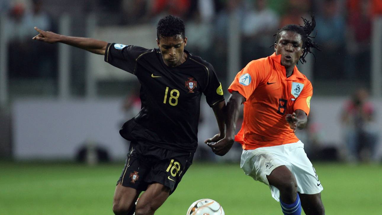 Royston Drenthe (r., gegen Portugals Nani) führte die Niederlande 2007 zum Titel bei der U21-EM