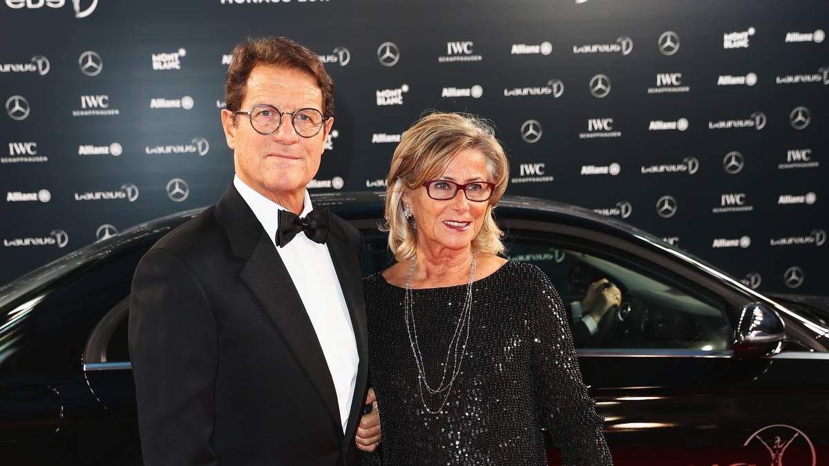 Ganz in Schwarz erscheinen Fußballtrainer Fabio Capello und Frau Laura zur Verleihung des "Sport-Oscar" in Monaco. Capello fungiert regelmäßig als Laudator für die Laureus World Sports Awards