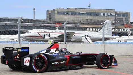 Formel-E-Pilot Nick Heidfeld beim Rennen in Berlin in diesem Jahr