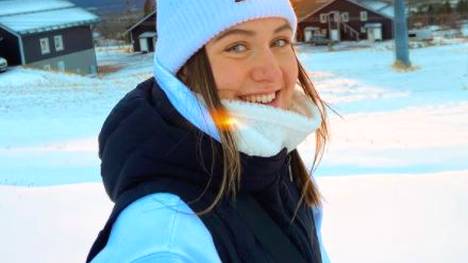 Benita Peiffer in Östersund, wo sie für die kanadische Mannschaft an den Start geht