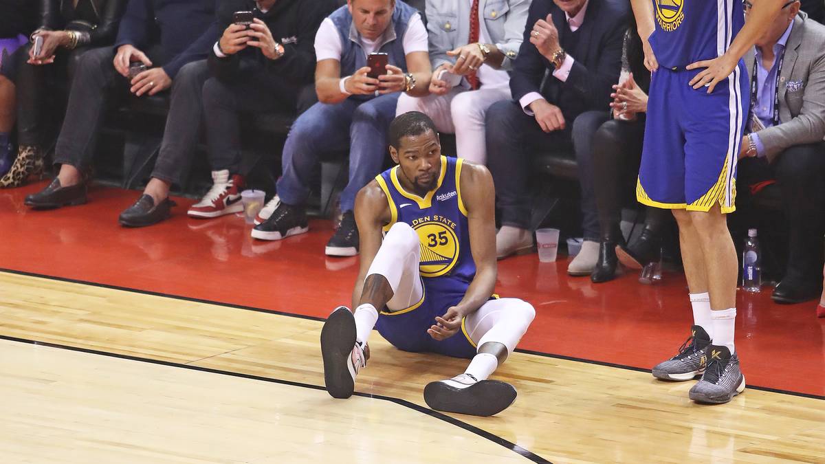 Kevin Durant verletzte sich im fünften Spiel der NBA-Finalserie schwer