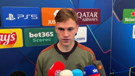 Der FC Bayern München gewinnt das Champions-League-Achtelfinal-Hinspiel bei Atalanta Bergamo deutlich, muss dabei allerdings drei Verletzungen in Kauf nehmen. Joshua Kimmich gibt nach dem Spiel Updates dazu, wie es um Jamal Musiala, Alphonso Davies und Jonas Urbig steht. 