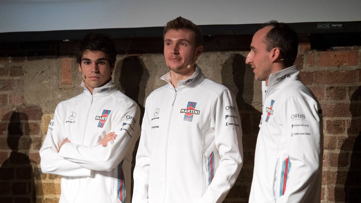 Die Williams-Fahrer in dieser Saison: Lance Stroll, Sergej Sirotkin und Robert Kubica (v.l.)